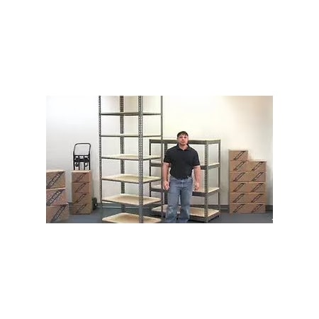 Global Equipment Extra Heavy Duty Shelving 48Wx24Dx96H 7 Shelves 1200 lbs. Cap. Per Shelf GRY 236784GY